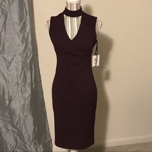 Calvin Klein Eggplant Color Choker Dress Sz 2
